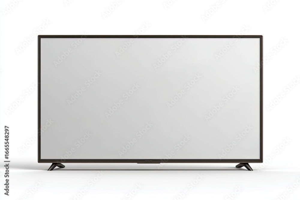 Naklejka premium Flat-screen TV, blank display, dark bezel