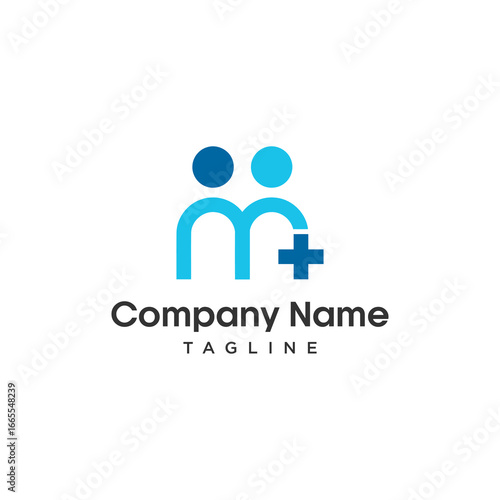 vector logo initial M medical