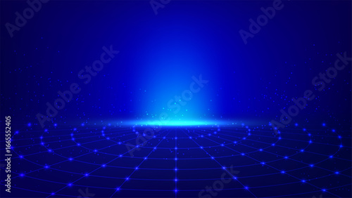 technology digital futuristic cyber data network abstract science internet computer light background virtual innovation system glow design space pattern grid blue electric connection