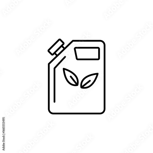 Biofuel canister icon simple vector isolated symbol vector linear illustration for web and app..eps