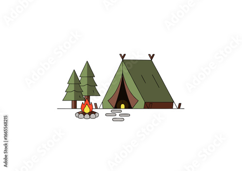 icon of tent camping