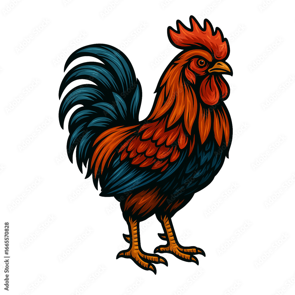 Fototapeta premium ニワトリのヴィンテージ素材