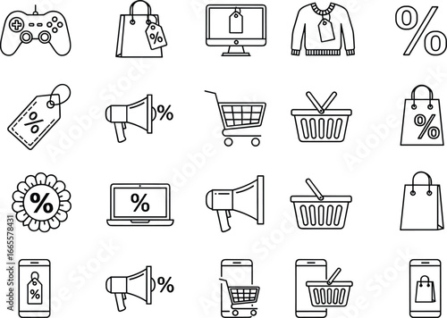 Black and white line icons of winter sports and activities including skiing, snowboarding, figure skating, bobsledding, and snowmobiling