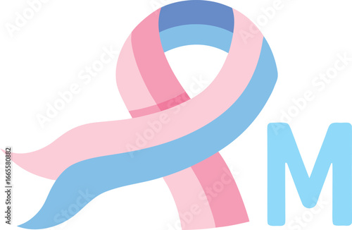 Pastel pink and blue mom's scarf vector illustration for scalable graphic designs