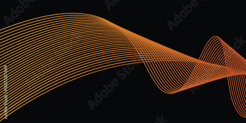 Vibrant and visually striking orange wave patterns background