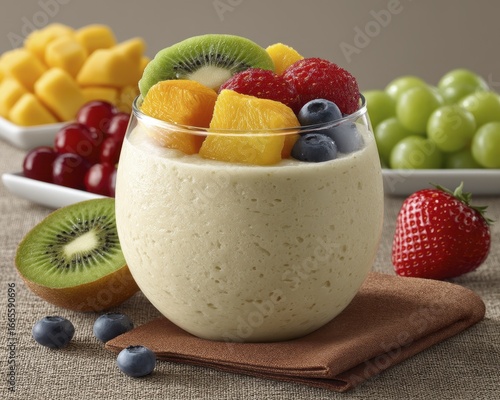 Close-up of a frosty frozen drink, swirling texture Enjoy the vibrant colors and icy texture - swirl frosted swirling