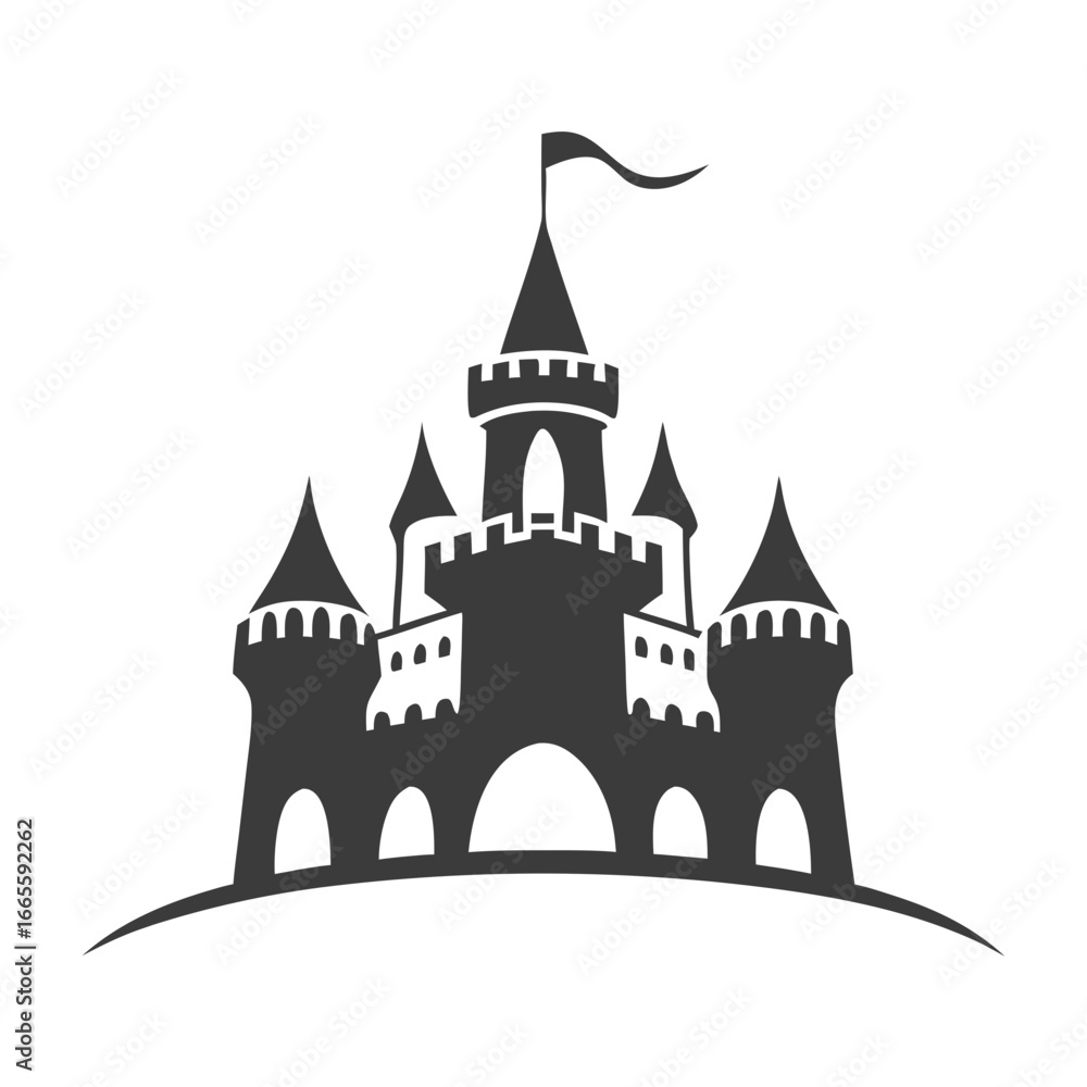 Obraz premium Castle Logo Template vector symbol nature