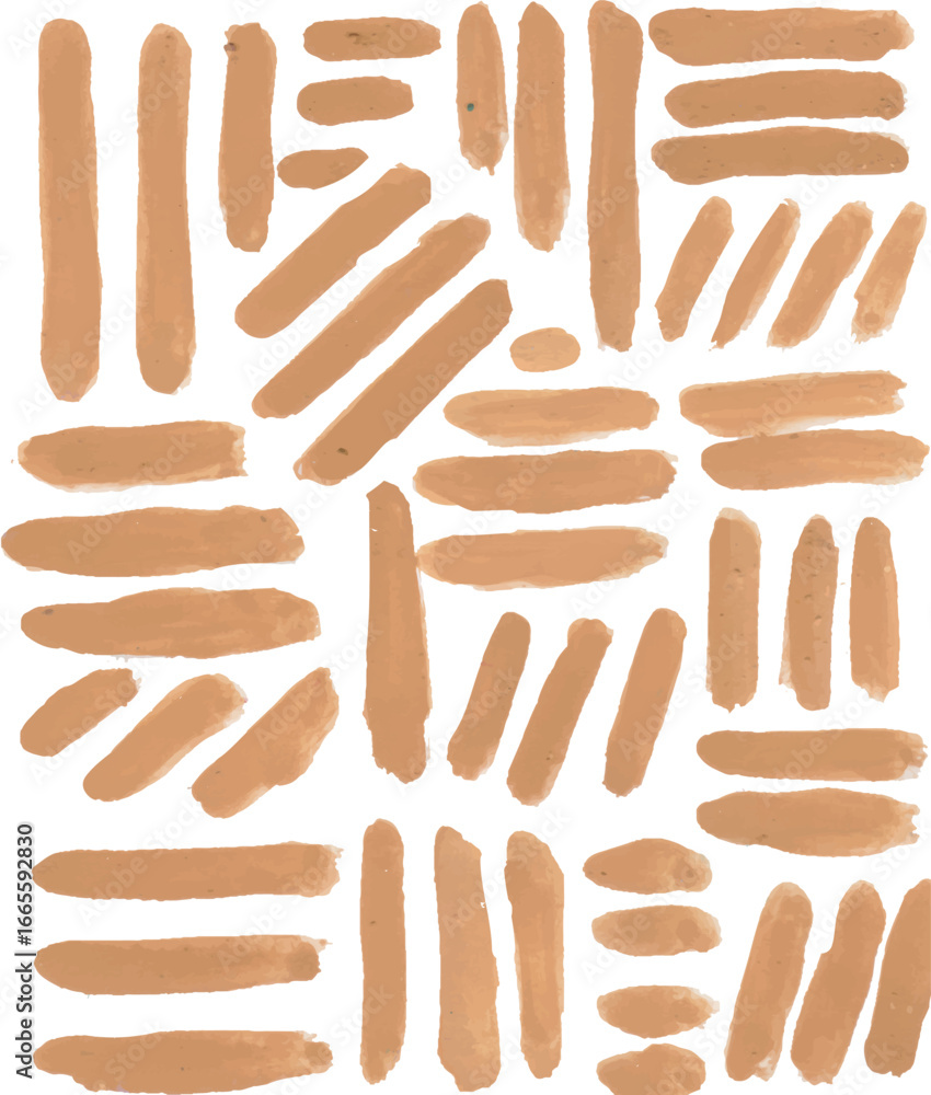 Obraz premium Abstract strokes composition beige watercolor art