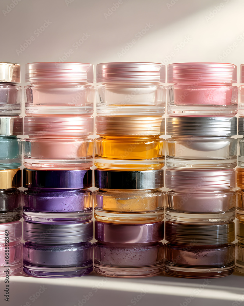 Obraz premium Makeup Glitter Jars Collection 