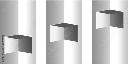Podium stage wall corner niche vector for product displays, awards, and elegant showcases. Useful for illustrating a sophisticated background, a luxurious space, or a corner stand.