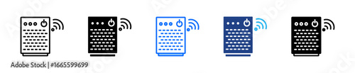 Smart Air Purifier Icon Set Multiple Style Collection