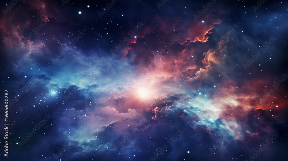 Fototapeta premium space nebula with space