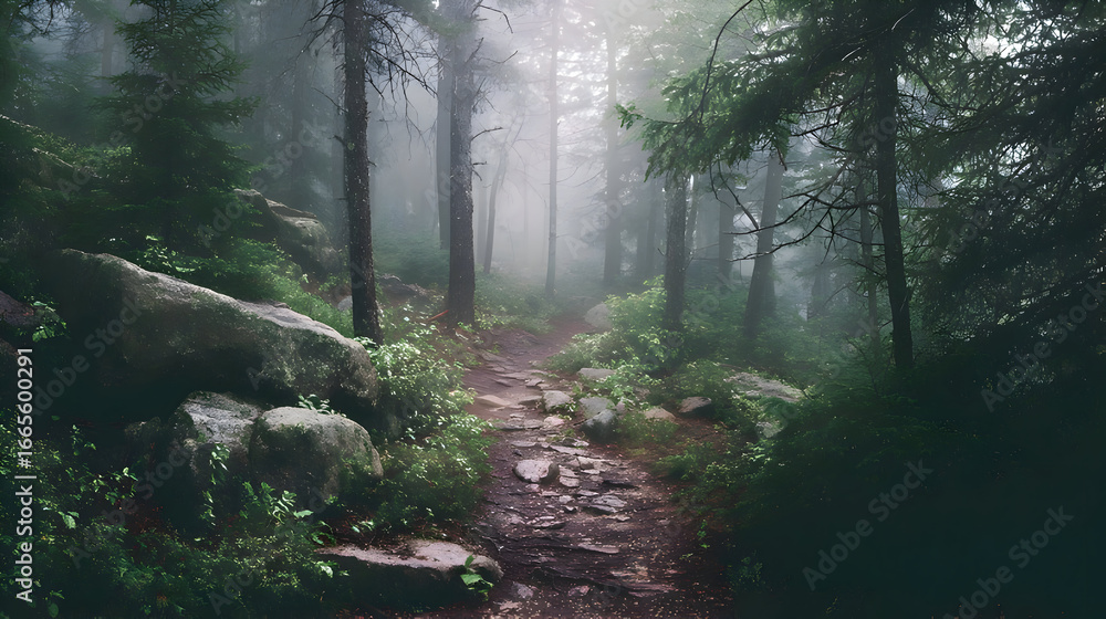 Obraz premium morning in the forest