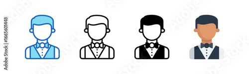 Croupier Multiple Style Icon Set Collection. 