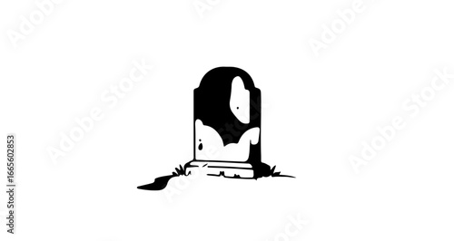 Halloween tombstone gravestone illustration for halloween cemetery spooky death memorial grave marker rip design vector vector