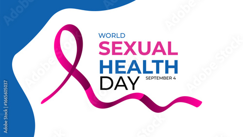 World Sexual Health Day is observed globally on September 4th every year. Promote open conversations around sexual well-being. pregnancy test symbol. Banner poster, flyer. vector illustration