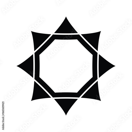Islamic Hexagon icon design template