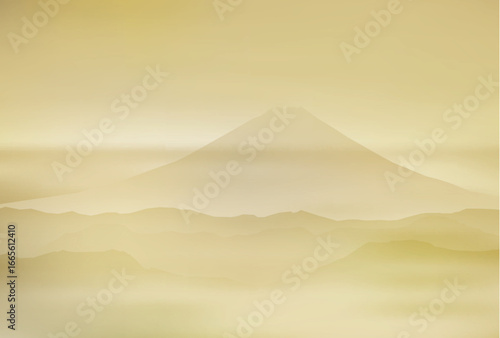 富士山　和柄　年賀状　背景