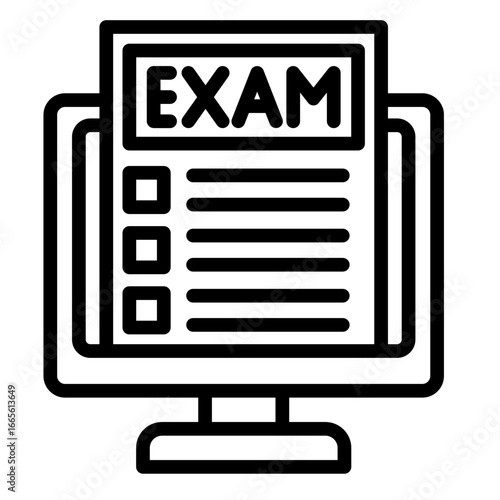 Exam  Icon Element For Design