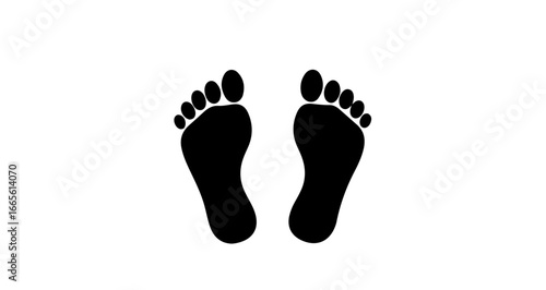 Halloween footprint vector illustration of human feet for podiatry foot care and walking barefoot health concept vector