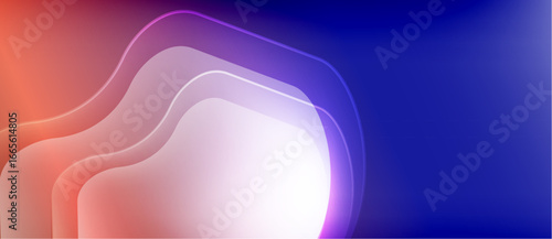 Abstract fluid shapes blend vibrant colors. Gradient transitions create dynamic visual effect. Smooth curves suggest movement, depth.