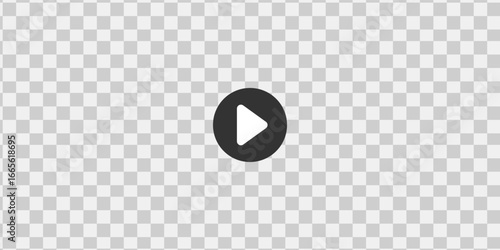 Play button on transparent background texture.