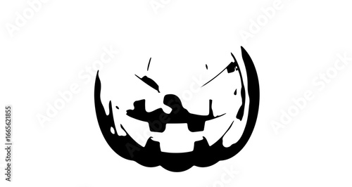 Halloween halloween pumpkin face spooky jack o lantern scary october holiday celebration silhouette vector illustration vector