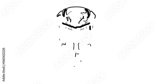 Halloween abstract dog drawing simple line art illustration vector graphic design animal pet sketch minimalist modern art vector