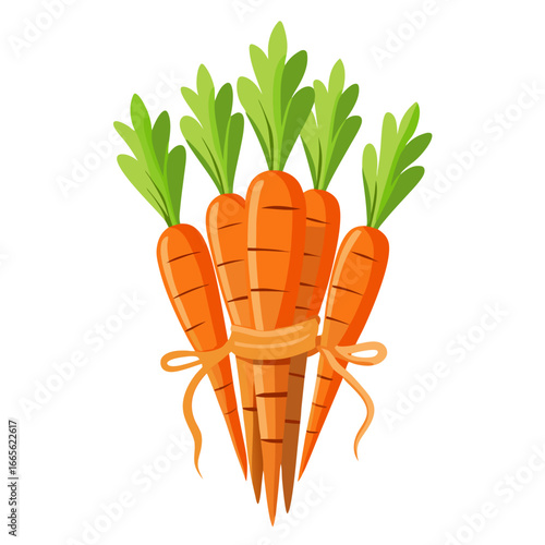 bunch of fresh carrots