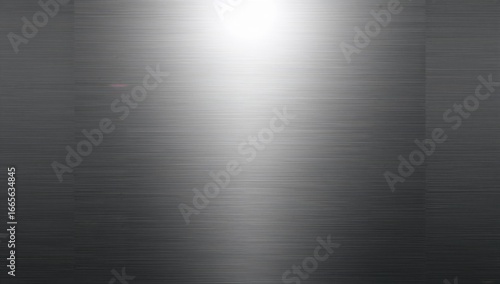 A gray metallic surface with a bright light reflection
