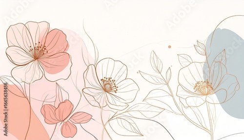 Minimal Natural Line Art(