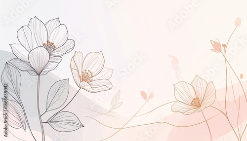 Minimal Natural Line Art(