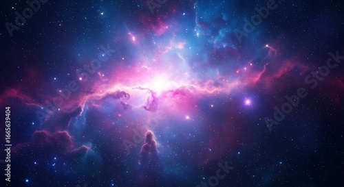 Colorful Nebula in Deep Space - A Cosmic Wonder.