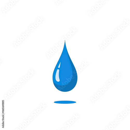 Single Blue Water Drop Illustration