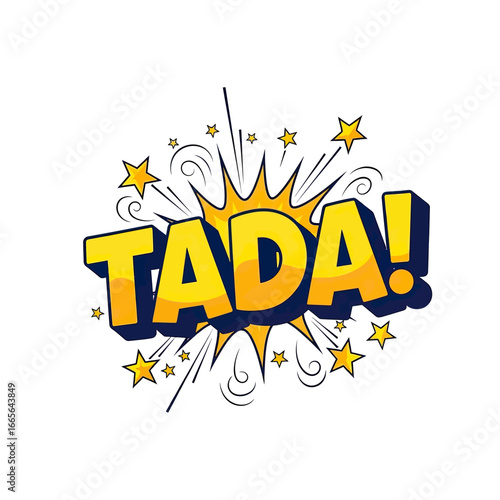 Colorful "TADA!" Comic Book Pop Art Illustration