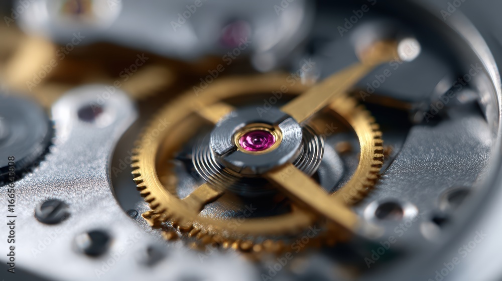 custom made wallpaper toronto digitalHand winding a mechanical wristwatch, macro shot, detailed gears visible
