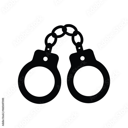 handcuffs on white background