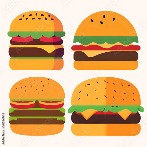 vector illustration of a hamburger