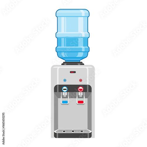Modern Water Cooler Dispenser with Blue Water Bottle