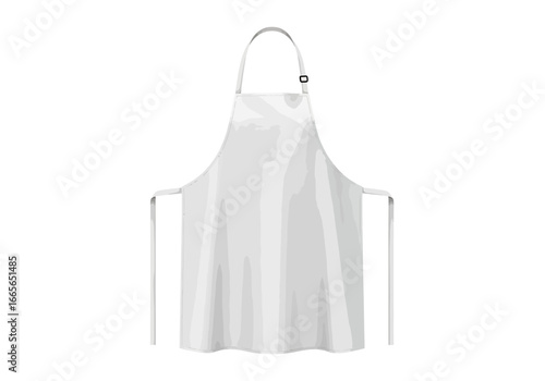 Clean Apron: A pristine white apron, designed for comfort and protection, embodies the essence of culinary practice and household care, a symbol of culinary protection.