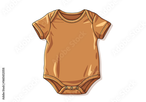 Baby Bodysuit: A soft and snug baby bodysuit, ready for cuddling, featuring button fastening and a neutral tone design, evoking warmth and simplicity. 
