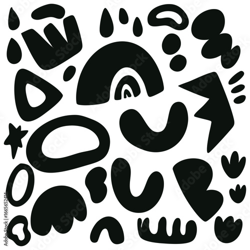 Black Abstract Geometric Shapes