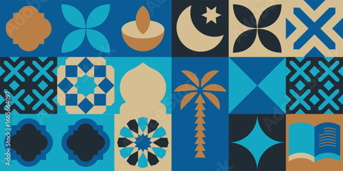 Islamic Celebration Patchwork Vector Art