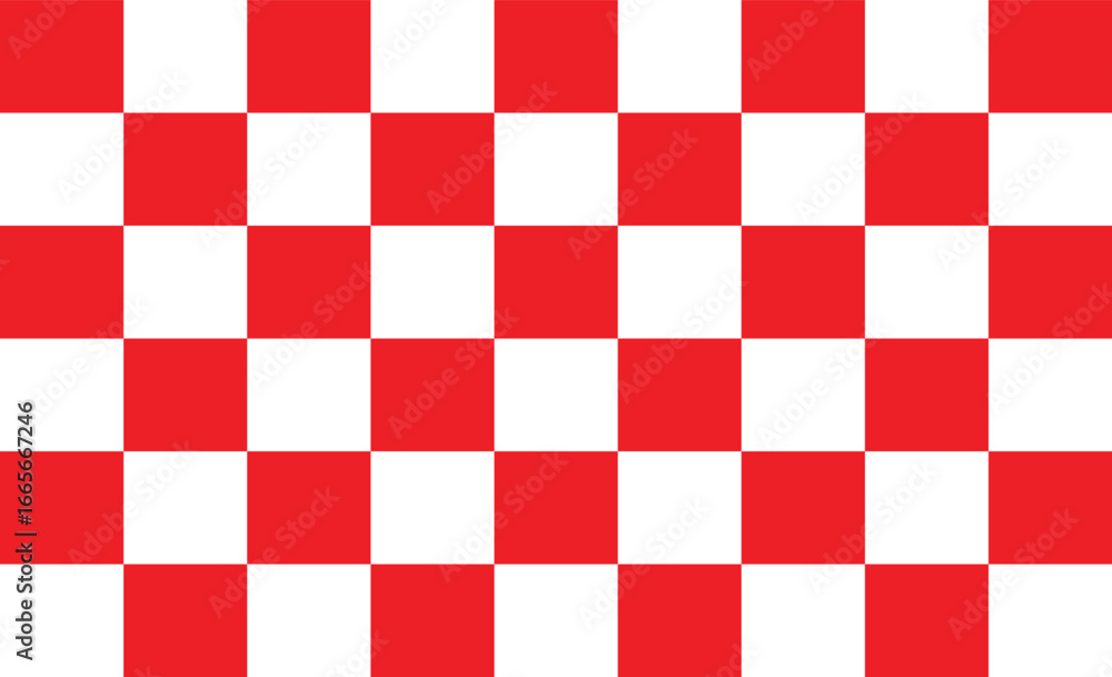 Fototapeta premium A checkerboard pattern of red and white square shapes