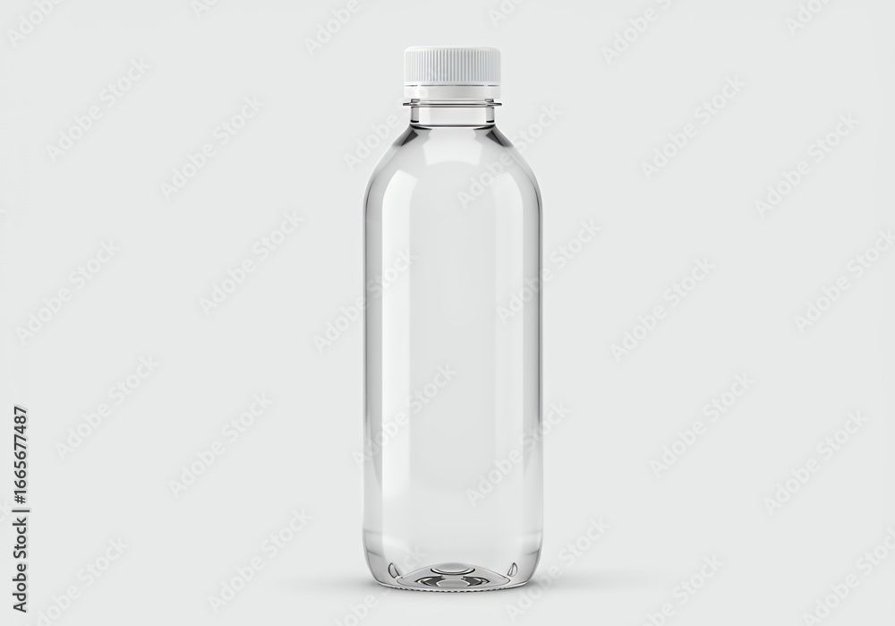 Refreshing bottled water, perfect for hydration and health, isolated on white background Refreshing bottled water, perfect for hydration and health, isolated on white background