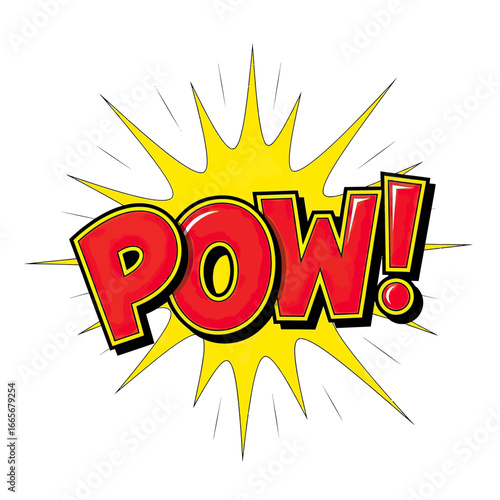 Comic Book Style "POW!" Explosion Graphic