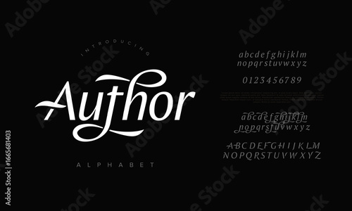 Author font with modern and stylish alphabet design, perfect for branding, editorial, and creative typography projects