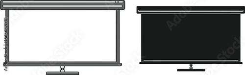 Find projector screen vector image for presentation needs editable