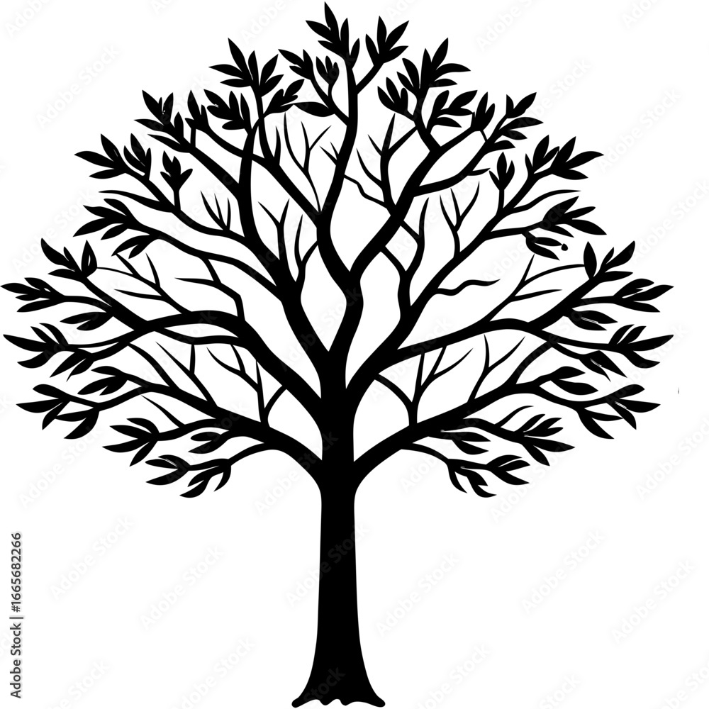 Obraz premium tree silhouette vector