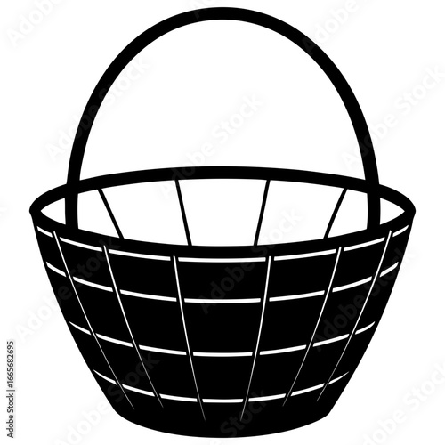 basket on a white